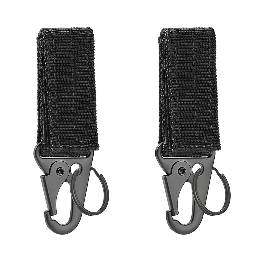 Optifit 2Pcs Tactical Keychain for Belt, Backpack, Camping Gear Gadget, Portable Accessory Holder with Quick Release Buckle for Gloves, Keys, Survival Kit, Rope, Belt Keepers with Tactical Gear Clip Optifit 2Pcs Tactical Keychain for Belt, Backpack, Camping Gear Gadget, Portable Accessory Holder with Quick Release Buckle for Gloves, Keys, Survival Kit, Rope, Belt Keepers with Tactical Gear Clip